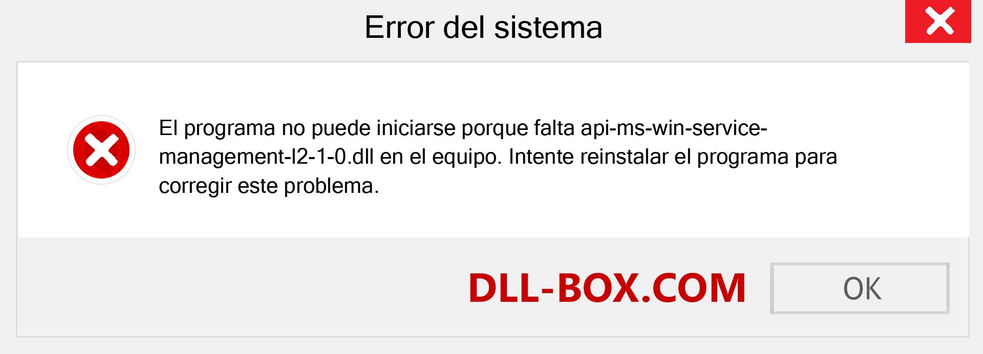 ¿Falta el archivo api-ms-win-service-management-l2-1-0.dll ?. Descargar para Windows 7, 8, 10 - Corregir api-ms-win-service-management-l2-1-0 dll Missing Error en Windows, fotos, imágenes